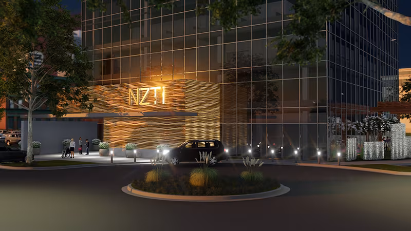 INTEGRIS Nazih Zuhdi Transplant Institute Master Plan Circular Drive Entrance designed by Guernsey