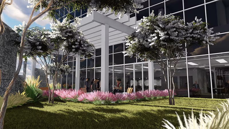 Nazih Zuhdi Transplant Institute Master Plan Garden designed by Guernsey