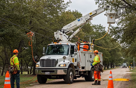 Electric Utility Workers in the Field
